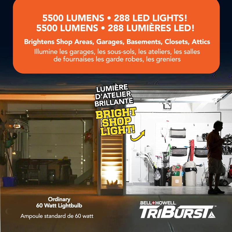 Bell+Howell TRIBURST SHOPLIGHT PRO 360 LED Shop Light - 5500