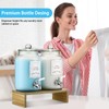 2-Pack Glass Laundry Detergent Dispenser with Stand, 106oz Leak-Proof Glass
