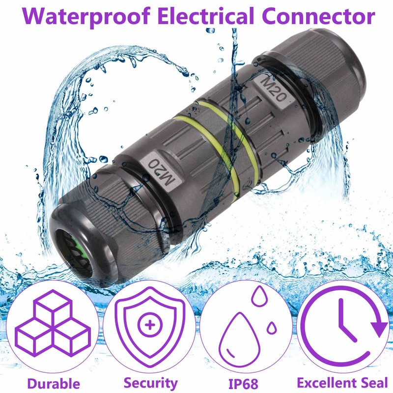 DMiotech 10 Pcs Waterproof Junction Box Electrical Cable Connector M20