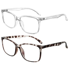 logclub Mens Blue Light Glasses for Woman Computer Blue Light Blocking Glasses With Pouch（20ClearDou）