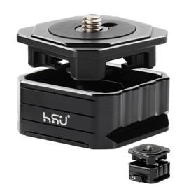 HSU Quick Shoe Quick Release Plate 1/4 Screw Camera Cage Clamp Camera Mount Adapter with 1/4" Screw, Camera Accessories Aluminum Alloy Material for Digital SLR Tripod Monopod Camera Cage