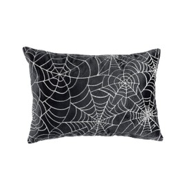 Lush Decor Spiderweb All Over Decorative Throw Pillow, 18" W x 13" L, Black - Rectangle Pillow - Throw Pillows For Bed, Couch, Or Chair