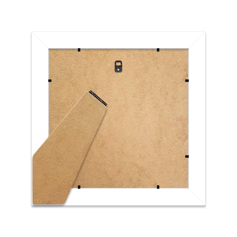 12x12 White Ornate Photo Frame With White Mat For 10x10