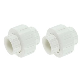 uxcell 2Pcs 1/2" UPVC Union Coupling Pipe Fitting (Socket x Socket), UPVC Union Coupling Adapter, Schedule 40 EPDM O-Ring for Irrigation, Pool System, Indoor Plumbing Project (White)