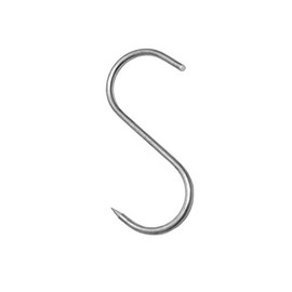 Wolfcut CNS Meat Hooks S Hooks Pack of 10 Butcher Hooks Smoking Hooks Configuration: 80/4 mm
