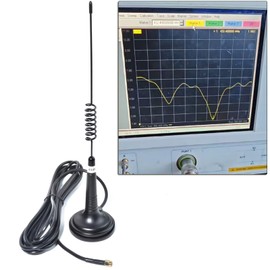 HYS 433Mhz Magnetic Mount Base Antenna with SMA Male, 2.5inchs Magnet Mount Stainless Steel Antenna for LoRa Based Cubesats/APRS iGate a World-Wide Tracker/Smart Gate Door Opener Alarm System