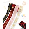 Pineraap 4 Rolls 20 Yards Happy Birthday Ribbon, 0.75 Inch