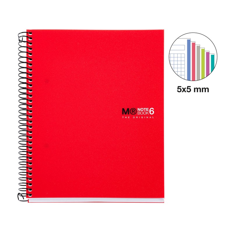 MIQUEL RIUS 944110 A5 Notebook - Red (Pack of 3)