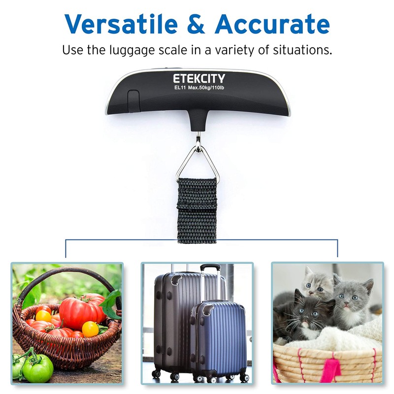 Etekcity Luggage Scale, Travel Essentials, Digital Suitcase Weight Scales for