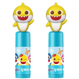 Artex Pinkfong Baby Shark Lip Care Lip Balm, Strawberry Flavor, 3.8g, 2 Pieces / 아텍스 핑크퐁 아기상어 립케어 립밤, 딸기향, 3.8g, 2개