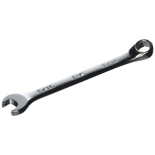 SK Professional Tools 88210 6-Point Fractional Wrench  Standard, 5/16 inch, Combination Chrome Wrench with SuperKrome Finish, Made in USA
