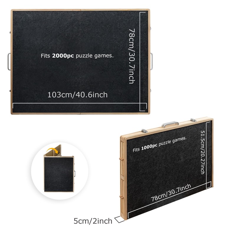 Tektalk 2000 Piece Foldable Puzzle Board with 8 Sorting Trays/Drawers,