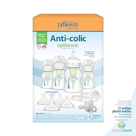 Dr. Brown's Breastfeeding Baby Bottles, Options+ Wide-Neck Breast to Bottle Feeding Set