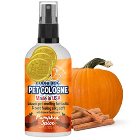 Bodhi Dog Premium Dog Cologne - Deodorizing Dog Perfume & Conditioner for Dogs & Cats - Natural Long Lasting Spray - Keeps Pets Fresh All Day - Gentle, Safe Formula, Made in USA -Pumpkin Spice 4 Fl Oz