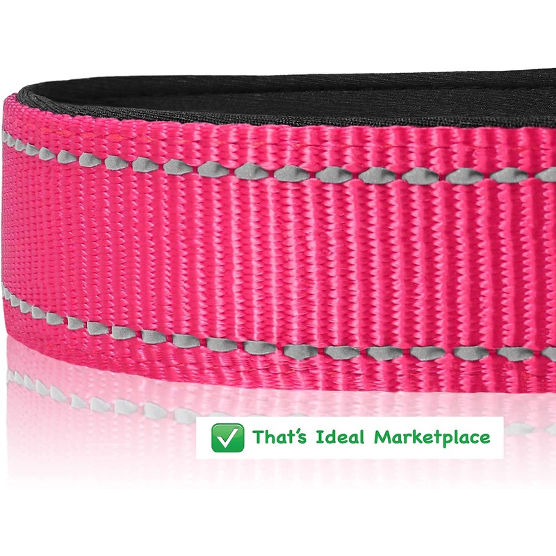 Strong Bright Reflective Dog Puppy Collar, Soft Padded Lightweight, Fully