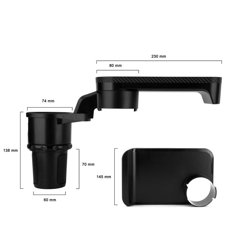 DROMEDARY Car Cup Holder Phone Mount, Universal Vehicle Phone Holder