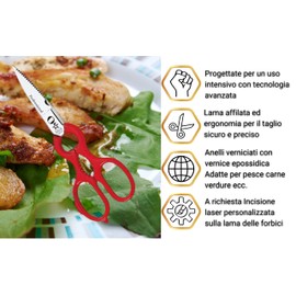 GIFAZ - Detachable Stainless Steel Kitchen Scissors for Fish Vegetable