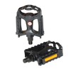 Pedals 1/2" Bicycle MTB BMX Bike Resin Reflectors Black Pair