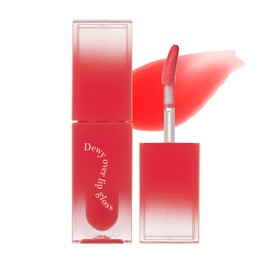 MQNY MACQUEEN NEWYORK Dewey Overlip Gloss, 0.1 oz (3 g), Korean Cosmetics, Color Gloss, Blood Tone, Plush, Volume Up, High Moisturization, Glossy Finish, Lustrous, Long-Lasting, Mucosa Lip Color (#06, Cherry Pudding, Cherry Red)