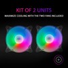 Mars Gaming MFDUO Kit 2 Fans FRGB Rainbow 360° Ultra