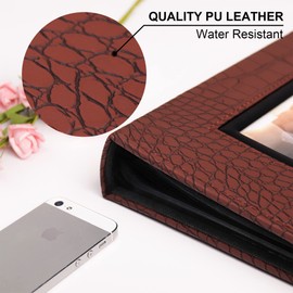 Vienrose Photo Album for 200 4x6 Photos Leather Cover Extra Large Capacity Picture Book for Wedding Baby Vacation