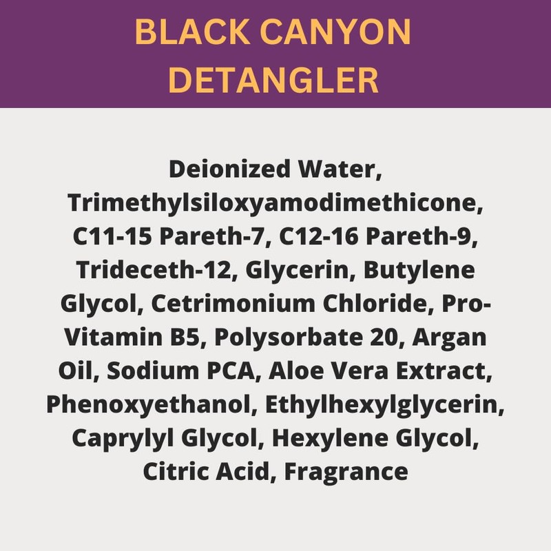 Black Canyon Rosemary Mint Scented Hair Detangler with Argan Oil,