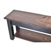Red Mahogany and Black Bench with Shelf (36)