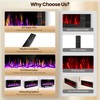 42'' Electric Fireplace Heater, Recessed and Wall Mounted Freestanding Linear
