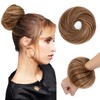 TESSHAIR Thick Human Hair Messy Bun, 100% Real Hair Bun