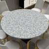 uwdfnwuif Elastic Round Tablecloth Washable Fitted Table Cover for Indoor