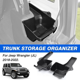 Autorder Trunk Storage Organizer for 2018-2023 Jeep Wrangler JL JLU 2/4 Door Accessories Rear Cargo Side Storage Box Left & Right Side 2PCS
