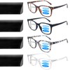 VIDEBLA 4 Pack Progressive Multifocus Reading Glasses for Women Men