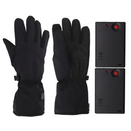 Electric Heated Gloves 3 Gears Adjustment Graphene Heating Gloves Outdoor Thermal Gloves for Cycling Skiing Black