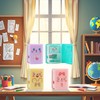 4 Pcs Dual Purpose Book Pencil Sharpener Eraser, Cute Cartoon