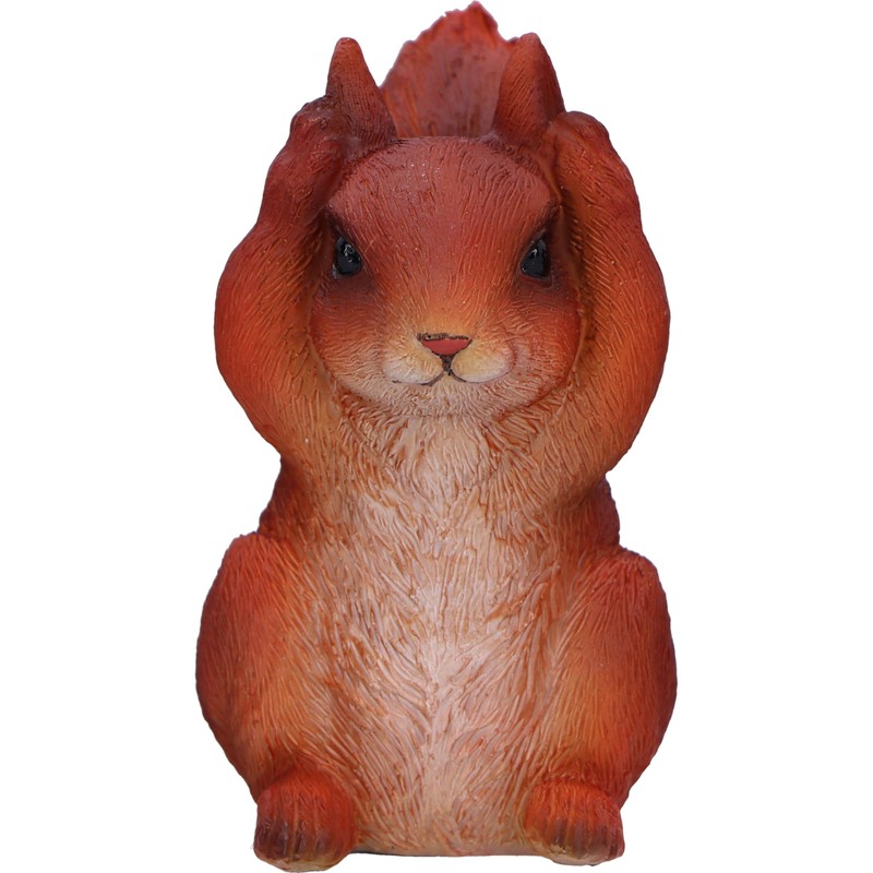 Nemesis Now Three Wise Squirrels 9cm, Resin, Red, Three Wise
