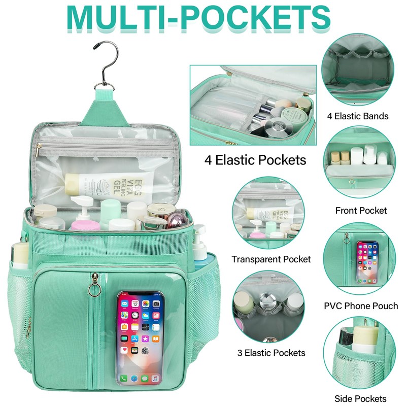 Portable Shower Caddy Bag College, Quickly Dry Toiletry Mesh Tote