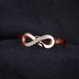 JewelryPalace Wrap Ring Infinity Engagement Ring Infinity Promise Wedding Rings Ring Silver 925 Women's Cubic Zirconia Silver Rings Wedding Rings Proposal Ring Rings Women's Jewellery Rose Gold Gold,
