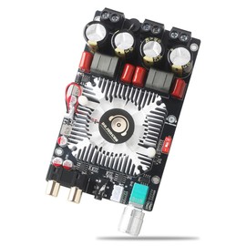 DAJUNGUO ZK-2202 Class D Amplifier Board, TPA3251 Chip, 220W×2 Stereo/350W Bridged (DIP Switch), RCA/AUX/XH2.54-3P Inputs, DC12-36V with Cooling Fan