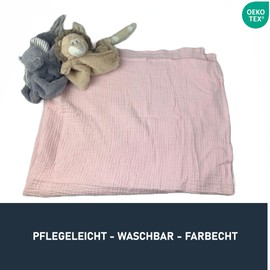 kindsgard Himsky Muslin Blanket, Pack of 2, Beige/Brown