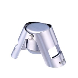 OWO Champagne Stopper with Stainless Steel, Champagne Saver Plug with Food Grade Silicone, Reusable Bottle Sealer Keeps Champagne Fresh, Best Champagne Accessories Gift (1pack)