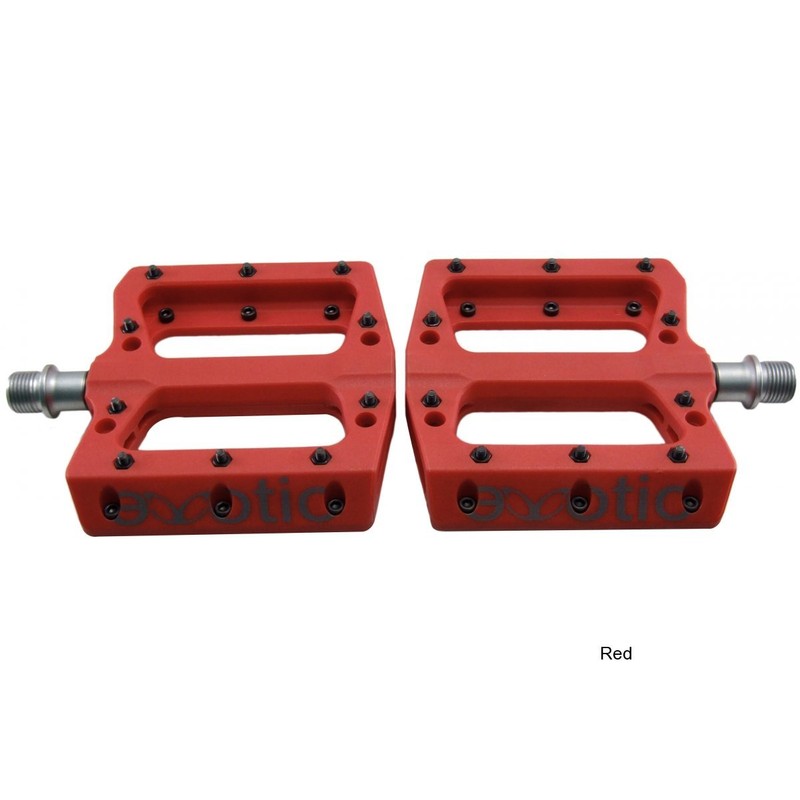 eXotic Thermoplastic Flat BMX MTB Pedals, 6 Colours 350 g/pair