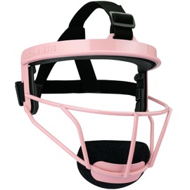 Dinictis Softball Face Mask, Lightweight, Comfortable, with Wide Field Vision, Durable and Safe Face Guards, Premium Protective Softball Fielder's Mask-Pink-Adult(L)