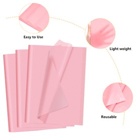 Sadaunbe Pink Tissue Paper 40 Sheets for Gift Bags Valentine's Day Weddings Birthday Decoration Crafts DIY Packaging Wrapping Paper Bulk, 14 x 20 Inches