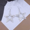 Cimenexe Bohemian Star Dangle Earrings Silver Hollow Star Drop Earrings
