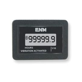 Hour Meter, LCD, Flush Rectangular, Round