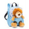 NICI Children's Backpack Blue 2 in 1 with Cuddly Toy
