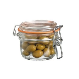KitchenCraft Home Made 125 ml Glass Jar with Lid and Airtight Clip Seal, 4.5 fl oz Terrine Jar