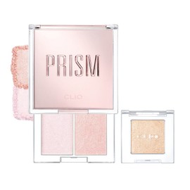 Clio Prism Highlighter Duo + Exclusive Gift, 002 Lavender Voyage, 1 piece / 클리오 프리즘 하이라이터 듀오+단독증정, 002 라벤더보야지, 1개