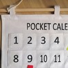 Numbered Calendar Pocket Chart Cotton and Linen Morning Check Classroom