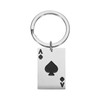 PATIKIL Ace of Spades Keychain, Stainless Steel Lucky Poker Keychain